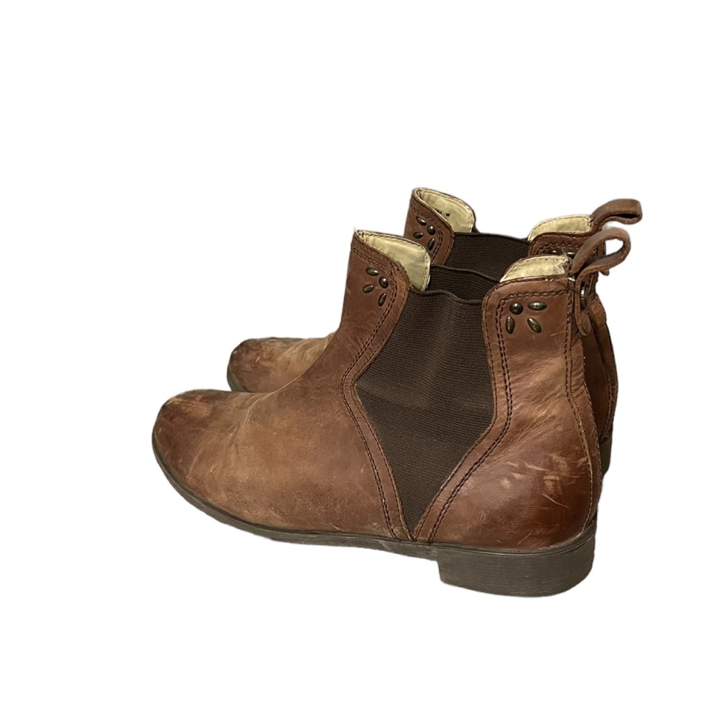 OluKai Kualona Chelsea Brown Leather Slip On Boots Womens Size 9 Rubber Sole